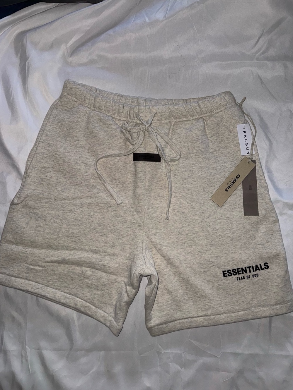 Fear of God Essentials Light Oatmeal men’s Athletic Sweat Shorts (Size M)
